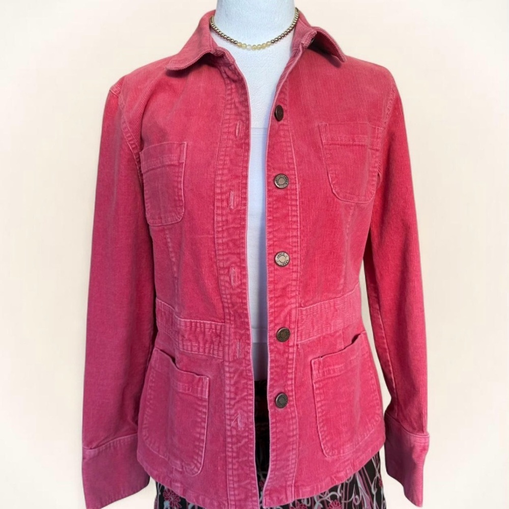 Jones Sport | Y2K Raspberry Corduroy Utility Jacket | Stretchy | Size Medium